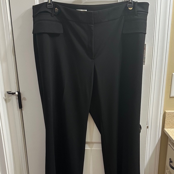 BNWT Calvin Klein Black Wideleg Trouser Pants - Picture 1 of 6